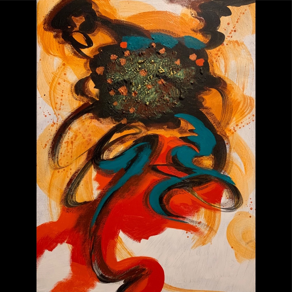 Original Mixed Media on Stretched Canvas HugeSale